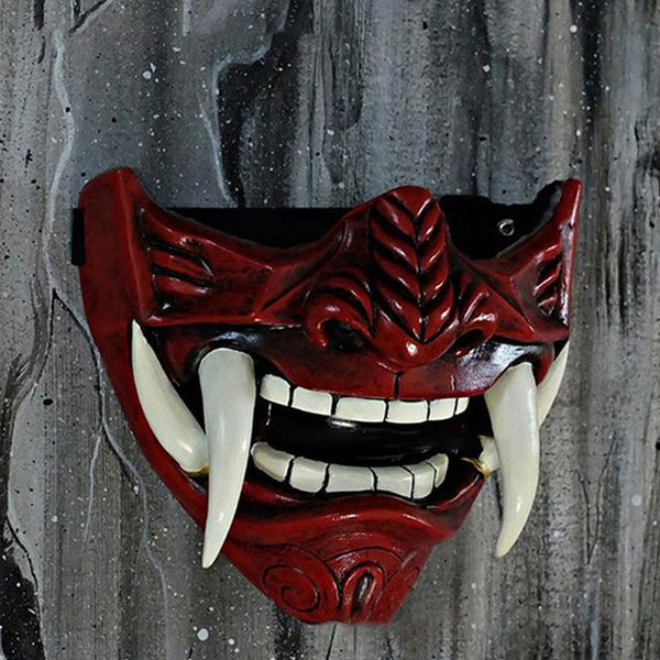 Hand-Made Japanes Oni Half Mask