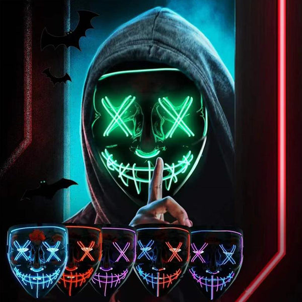 Halloween LED V Glow Mask