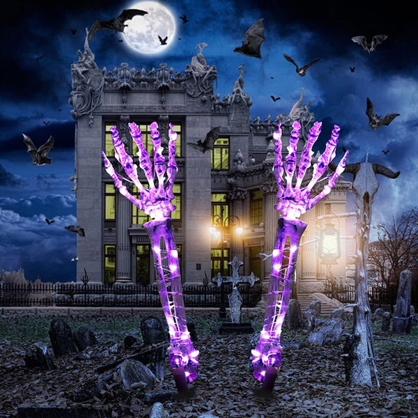 Halloween simulation luminous ghost hand skeleton props skeleton decoration floor plugs