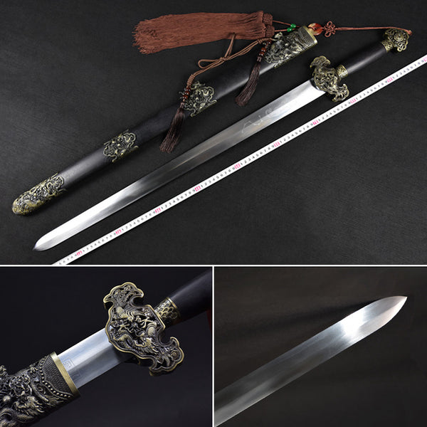 Handmade Chinese Sword Dragon And Phoenix Compete(龙凤争鸣)