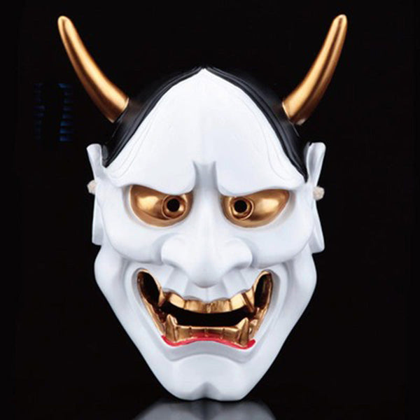 Hand-Made Japanese Hannya White Oni Mask