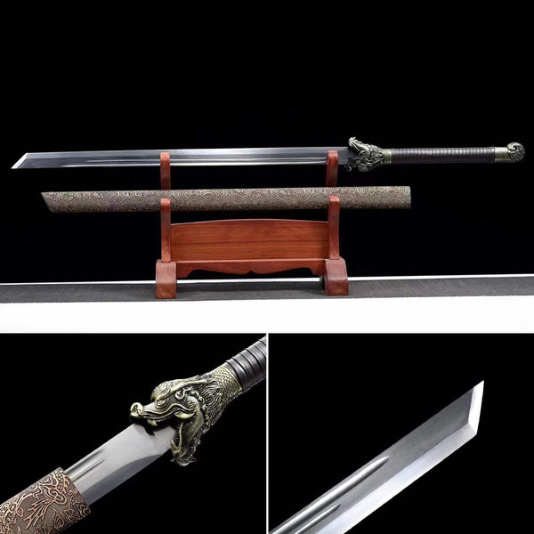 اليدوية الصينية السيف التنين البرية القديمة المخفية