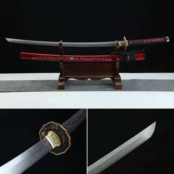 Handmade Japanese Katana Sword Fire Plume