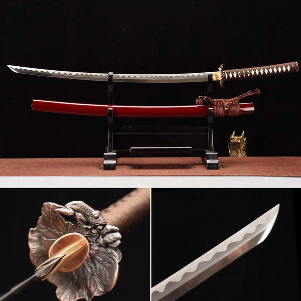 Handmade Japanese Anime Ranger Kenshin Reverse Blade Blade(Red)