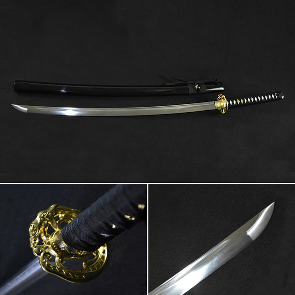Handmade Japanese Katana Sword Dark Blade Shadow 