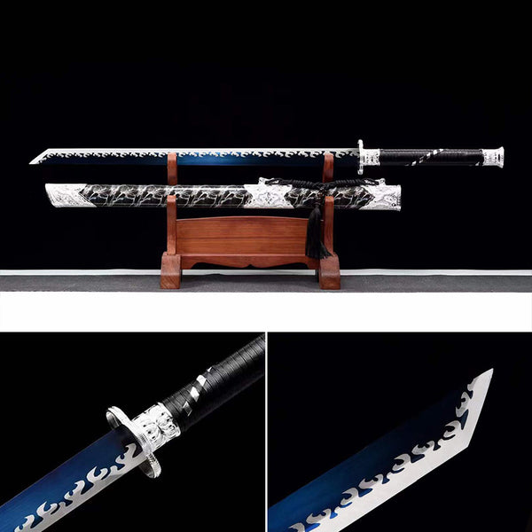 Handmade Chinese Sword Black Gold Ancient Sword -Lethal Dark Dragon(黑金古刀-索命冥龙)