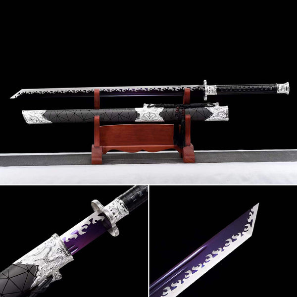 Handmade Chinese Sword Black Gold Ancient Sword - Dark Rose(黑金古刀——暗夜玫瑰)