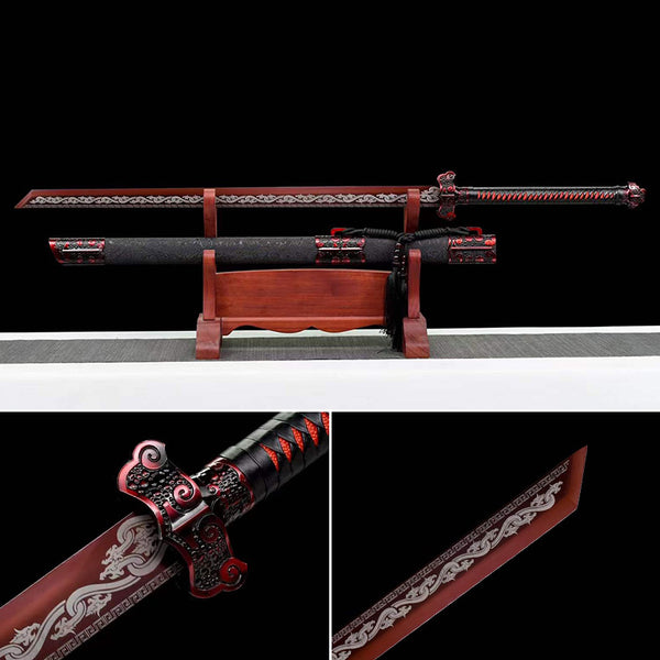 Handmade Chinese Sword Red Dragon Battle Blade（赤龙战刃)