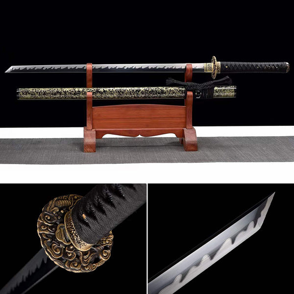 Handmade Japanese Ninjato Sword Dragon Tsunami Straight Models