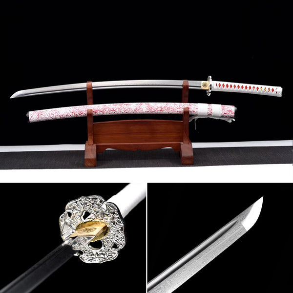 Handmade Japanese Katana Sword Jade Necklace