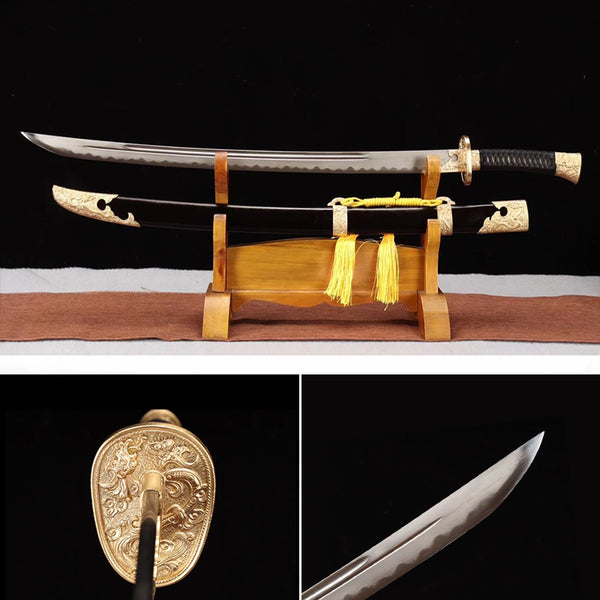 Handmade Chinese Sword Dragon Belt Knife(龙纹腰刀)
