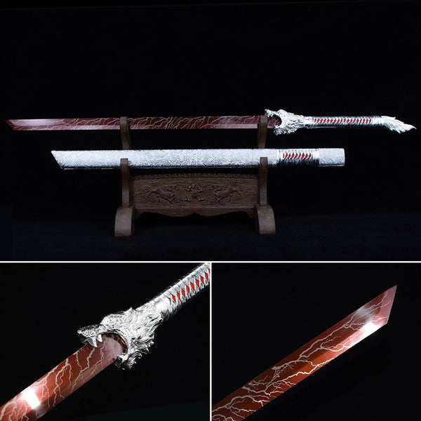 اليدوية الصينية السيف جهنم الرعد الذئب
