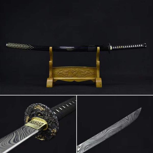 Handmade Japanese Katana Sword Wave-like Subtle Steps