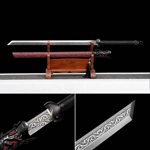 Handmade Chinese Sword Ten Thousand Dragons Battle Sword(万龙战刀)