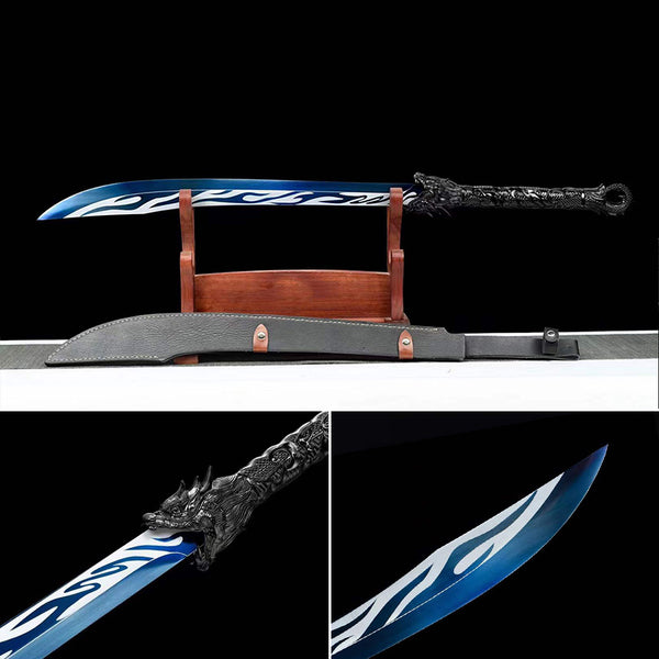 Handmade Chinese Sword Black Dragon Oxtail Knife（黑龙牛尾刀）