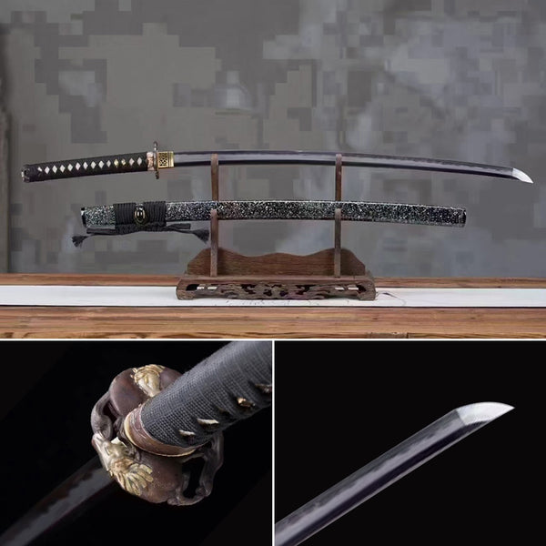 اليدوية عالية المستوى اليابانية كاتانا السيف الذهبي الحديد الحصان