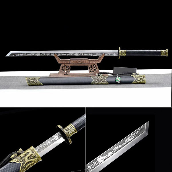 Handmade Chinese Sword Double Dragon War Blade(双龙战刀)